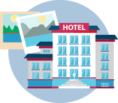 illustration of hotel